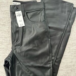 Abercrombie & Fitch Black Leather Pants